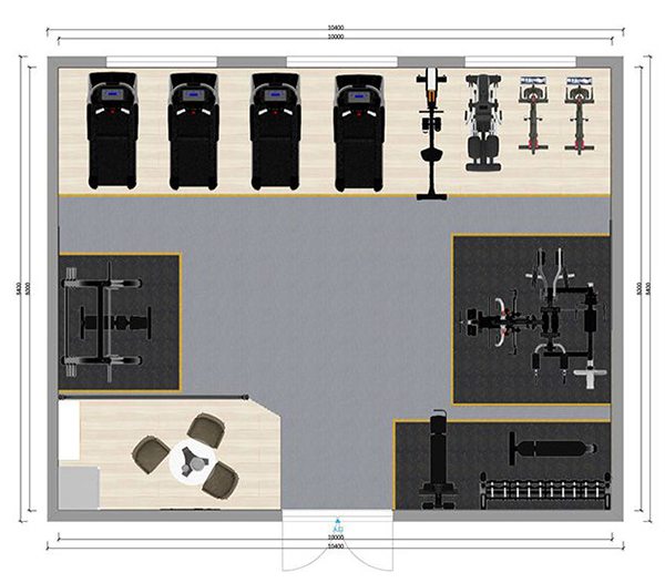 80平方健身房配置方案-广西壹号娱乐体育健身器材有限公司 80平方健身房配置方案-广西壹号娱乐体育健身器材有限公司